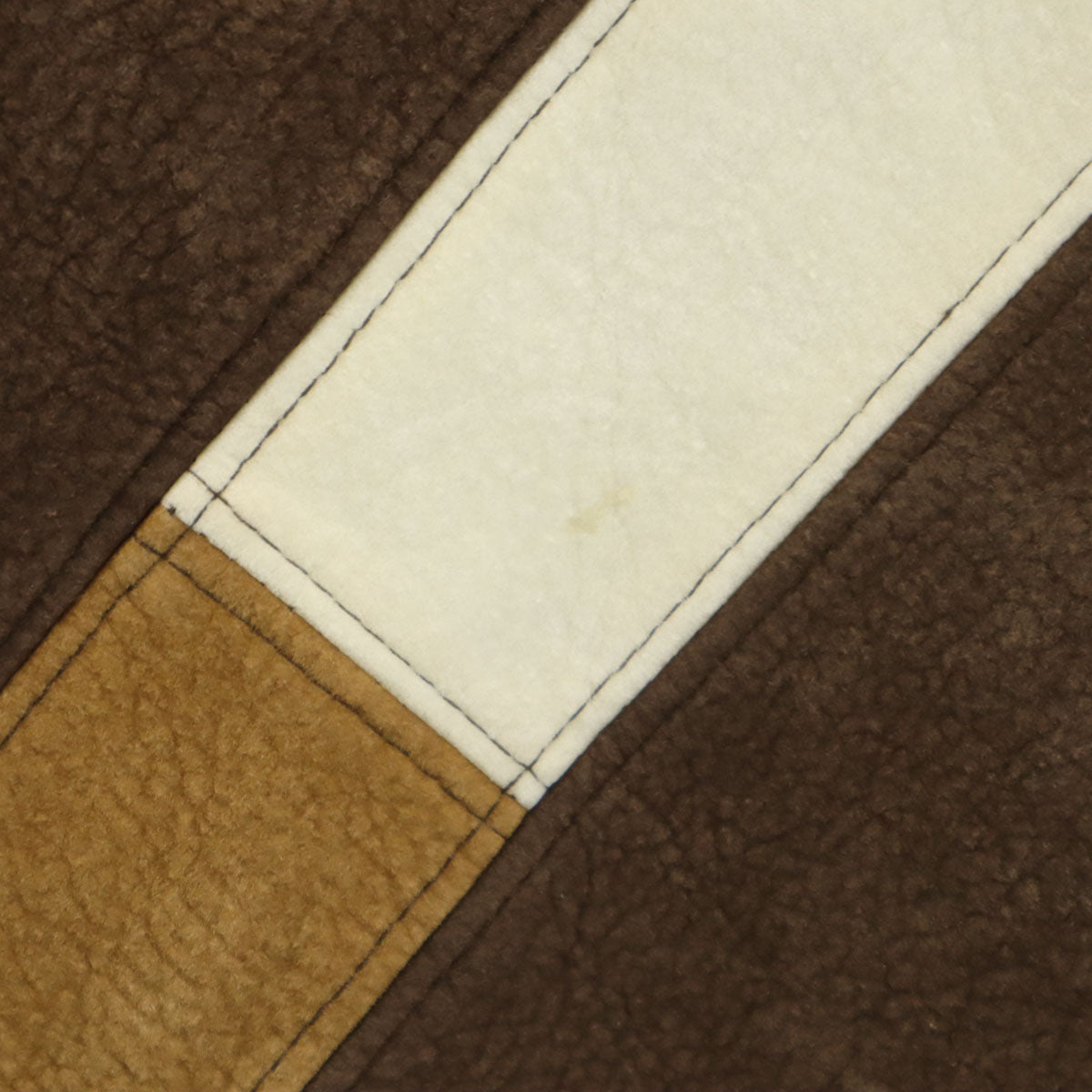 KOMAN SPORT コーマンスポーツ 90s オールド 長袖 フェイクレザー切替 セーター L ブラウン ニット メンズ