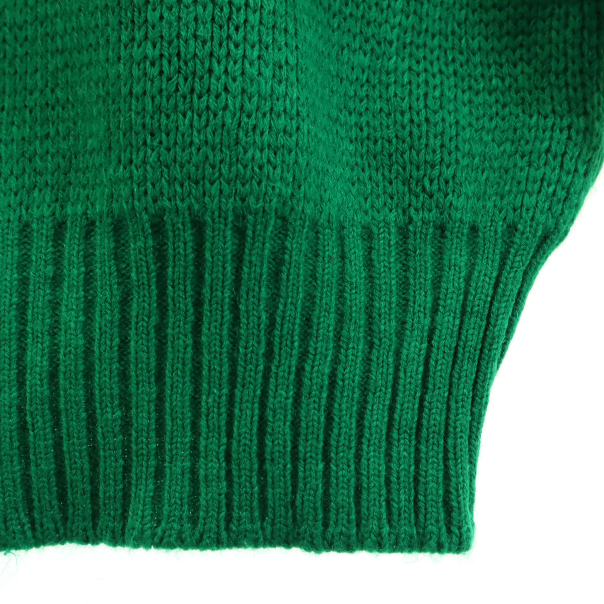80s 90s オールド アイルランド製 長袖 セーター 44 グリーン ニット メンズ