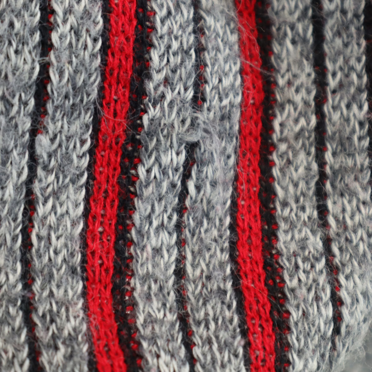 VENEZIA 80s 90s オールド ストライプ柄 長袖 セーター グレー ニット メンズ