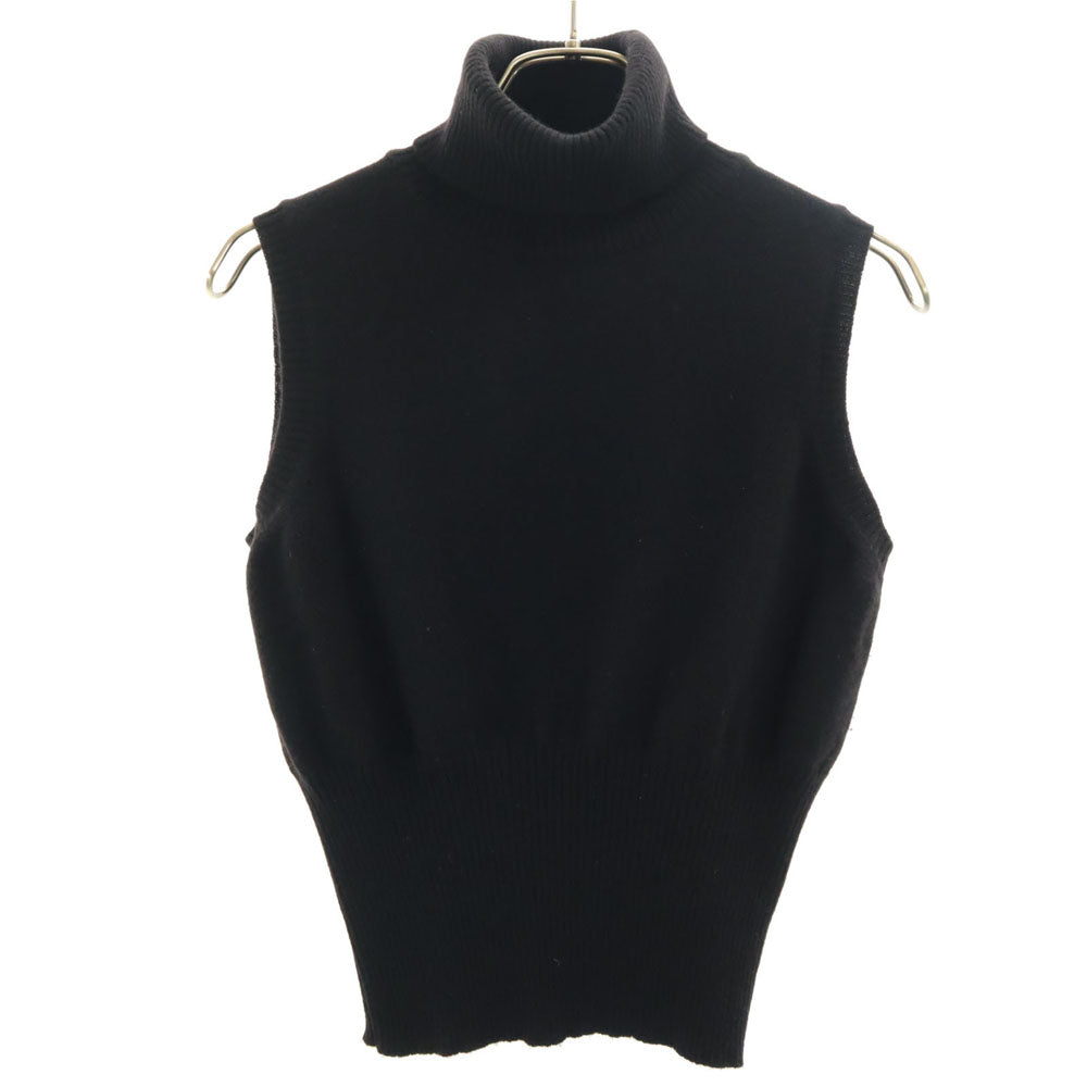 GUCCI グッチ イタリア製 カシミヤブレンド ノースリーブ タートルネック ニット M ブラック レディース GUCCI グッチ イタリア製 カシミヤブレンド ノースリーブ
