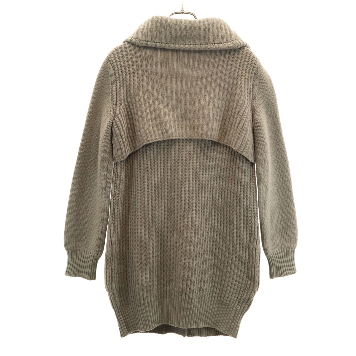 MAX MARA マックスマーラ イタリア製 カシミヤブレンド 長袖 ニットカーディガン S アッシュブラウン レディース