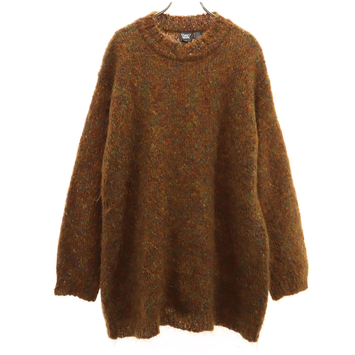古着 WORTH 90s モヘアブレンド オールド 長袖 セーター M ブラウン系 ニット レディース WORTH 90s モヘアブレンド オールド 長袖 セーター M ブラウン系