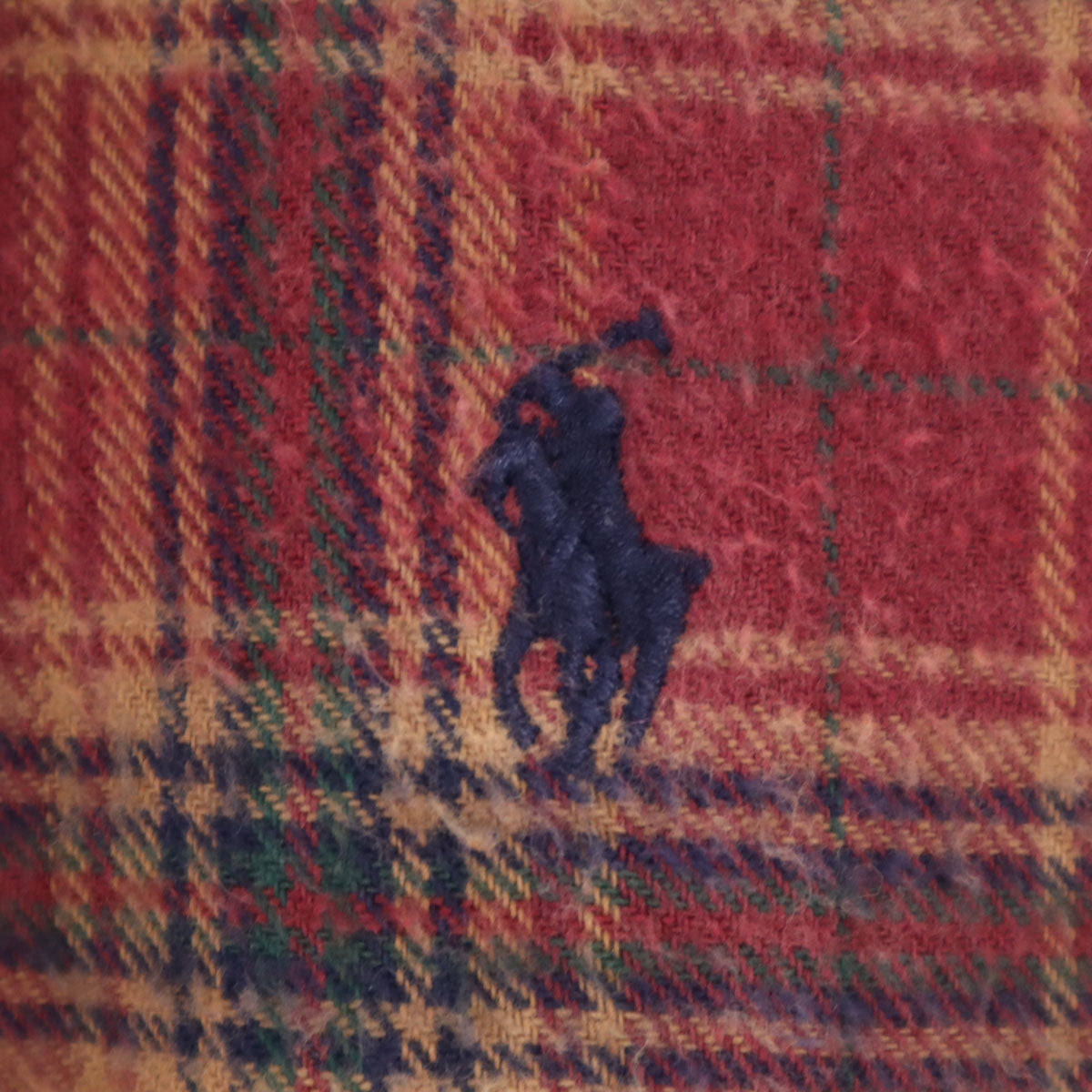 POLO COUNTRY RALPH LAUREN ポロカントリー ラルフローレン 80s 90s オールド チェック柄 長袖 ボタンダウンシャツ L レッド系 メンズ