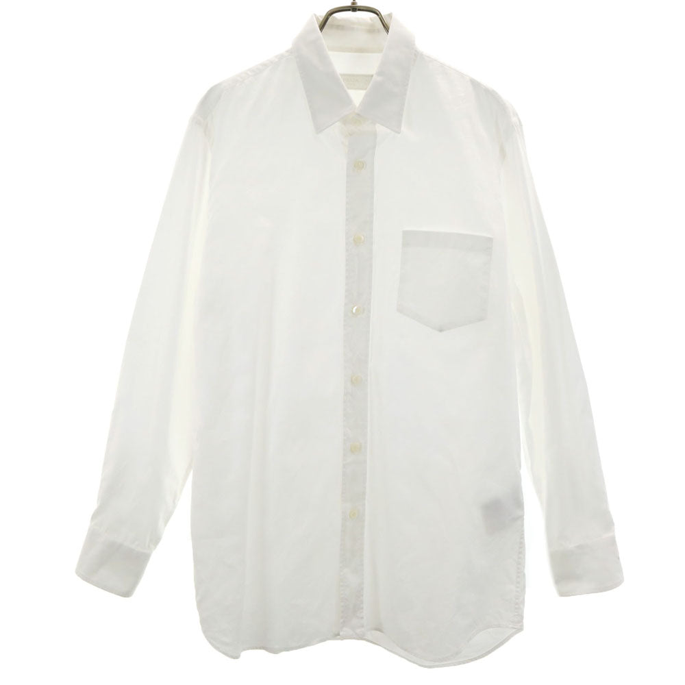 PRADA プラダ 2020年モデル イタリア製 長袖 ボタンダウンシャツ 42 ホワイト メンズ