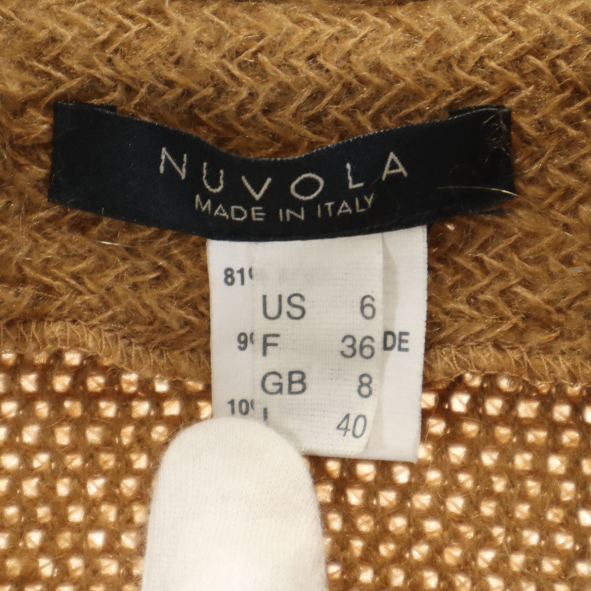 NUVOLA ヌヴォラ イタリア製 ニットジャケット 40 ブラウン レディース