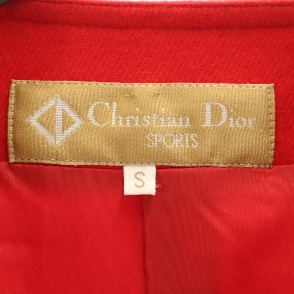 Christian Dior SPORTS クリスチャンディオールスポーツ 90s オールド ウールジャケット S レッド レディース
