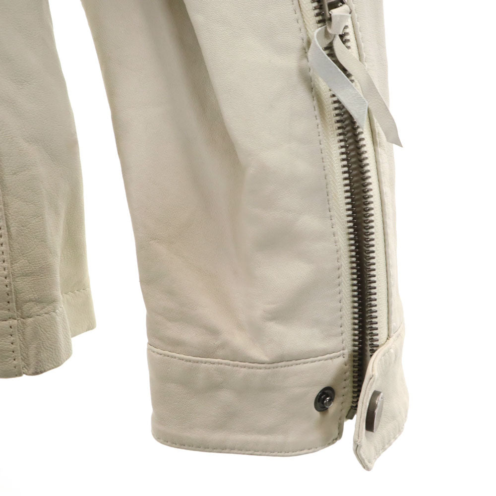 未使用 PS Paul Smith ピーエスポールスミス ダブルライダースジャケット M ベージュ メンズ