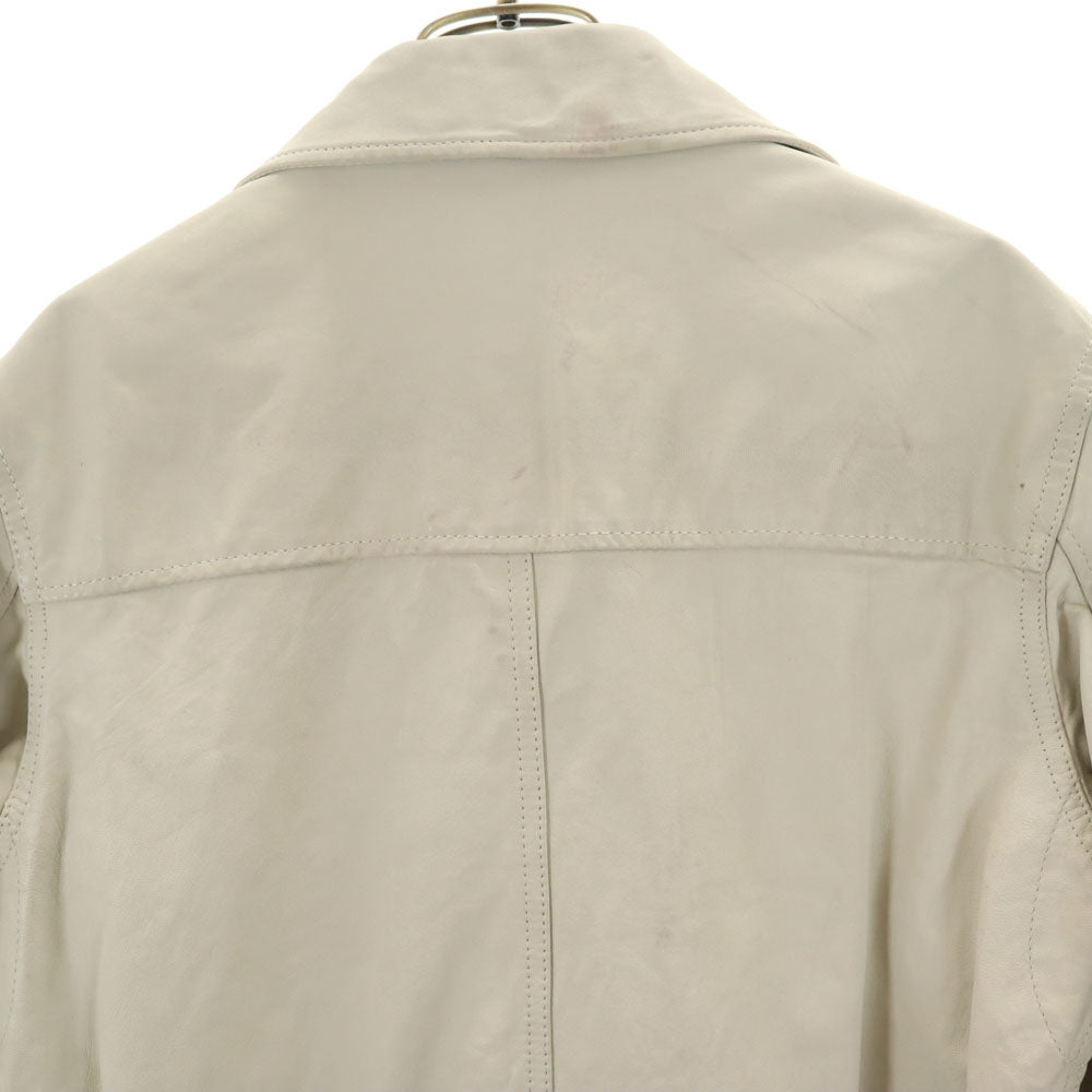 未使用 PS Paul Smith ピーエスポールスミス ダブルライダースジャケット M ベージュ メンズ