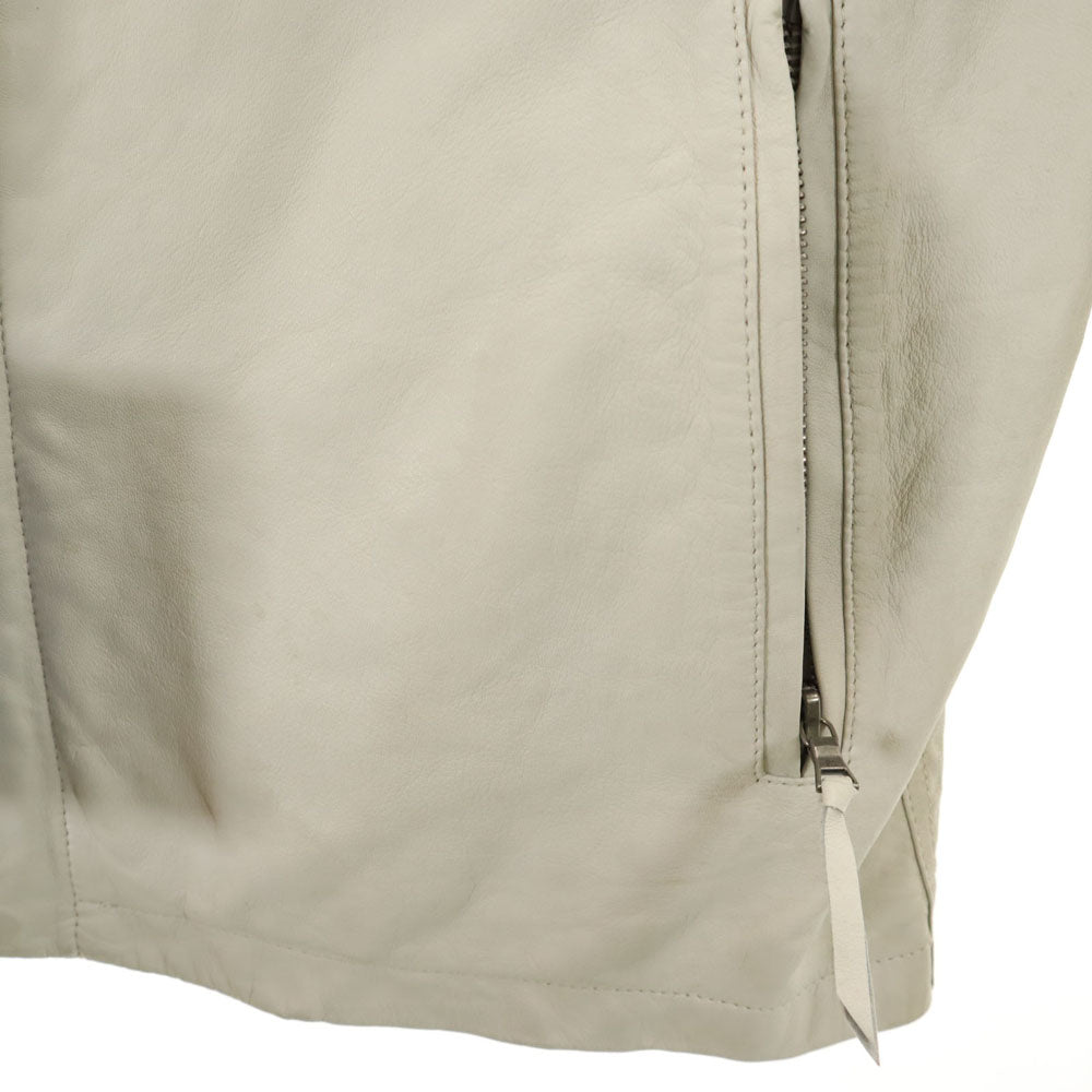 未使用 PS Paul Smith ピーエスポールスミス ダブルライダースジャケット M ベージュ メンズ