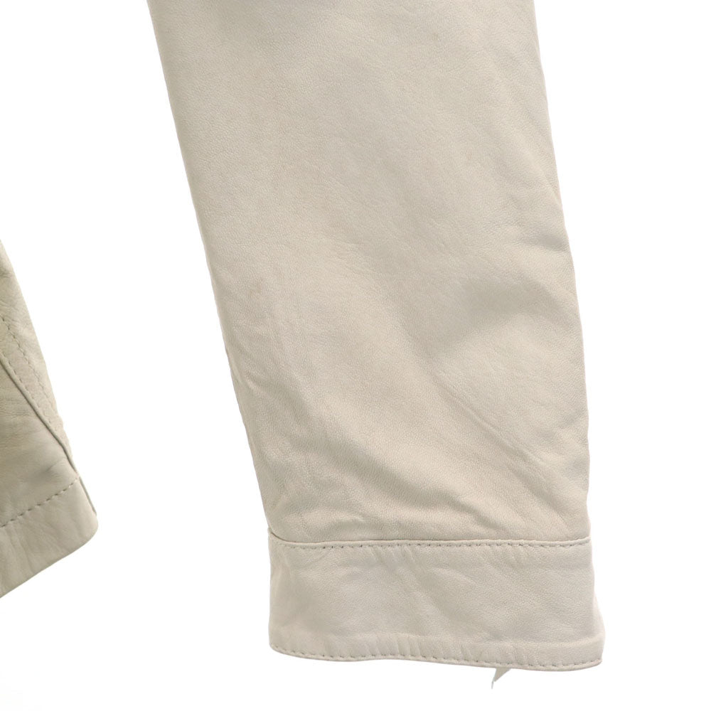 未使用 PS Paul Smith ピーエスポールスミス ダブルライダースジャケット M ベージュ メンズ