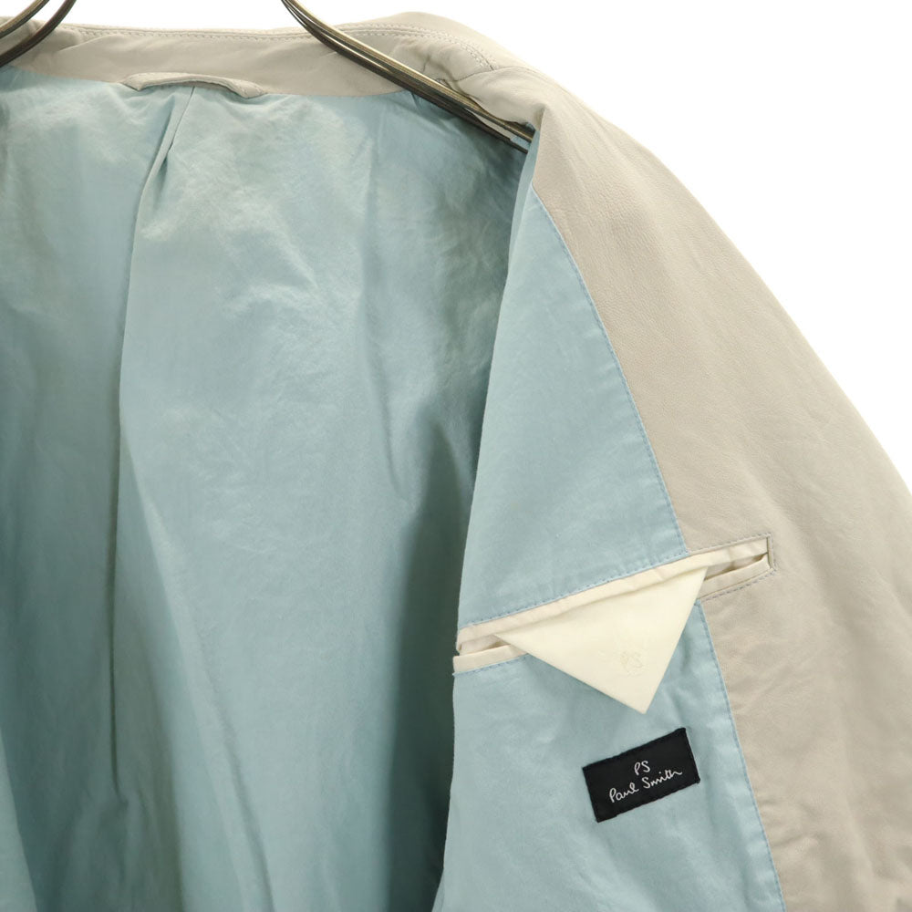 未使用 PS Paul Smith ピーエスポールスミス ダブルライダースジャケット M ベージュ メンズ