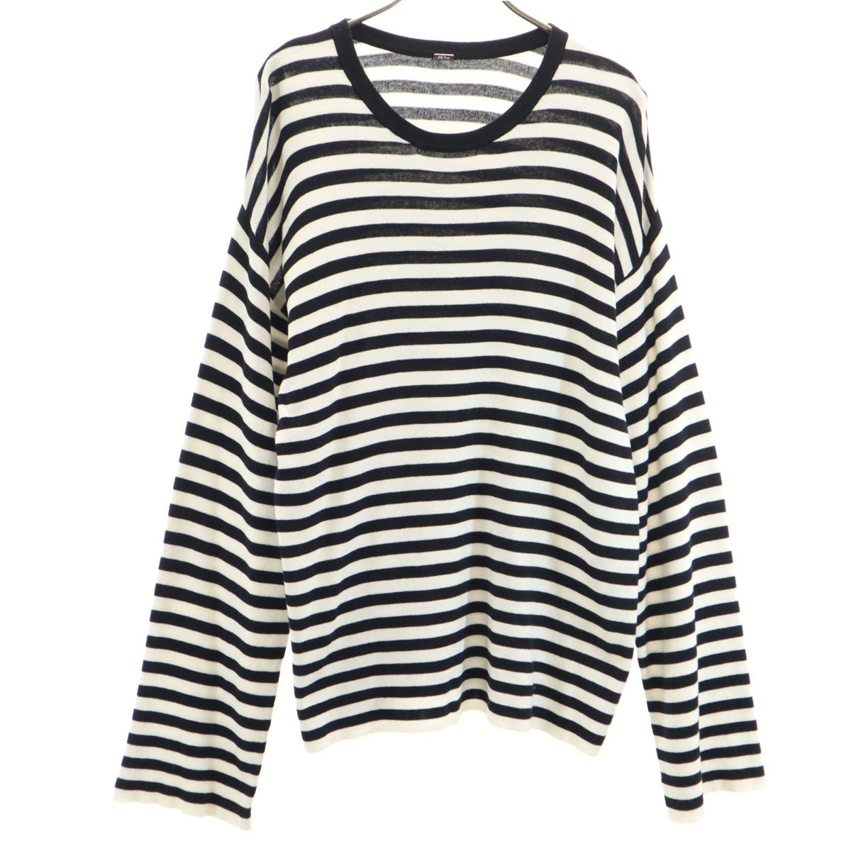 Mila Owen ミラオーウェン ボーダー柄 長袖 ニット F ホワイト レディース