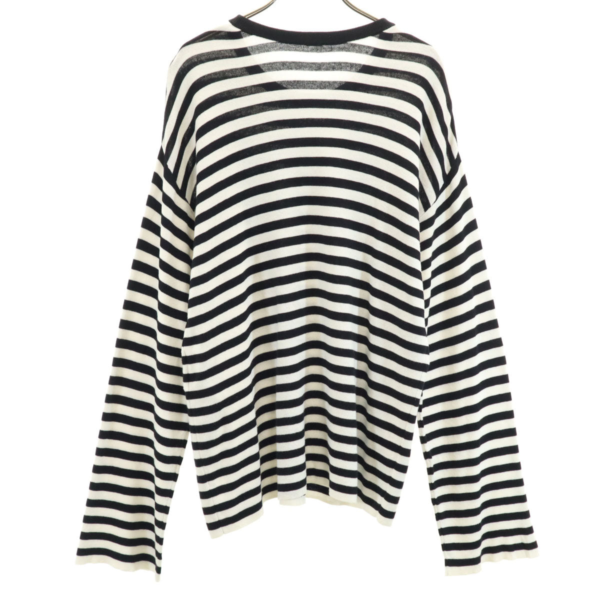 Mila Owen ミラオーウェン ボーダー柄 長袖 ニット F ホワイト レディース