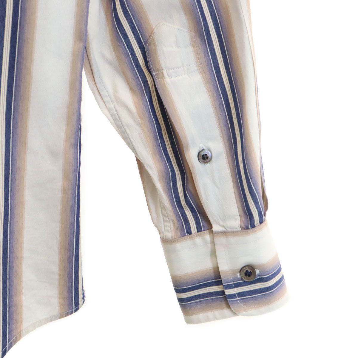 Paul Smith LONDON ポールスミスロンドン ストライプ柄 長袖 シャツ M アイボリー メンズ