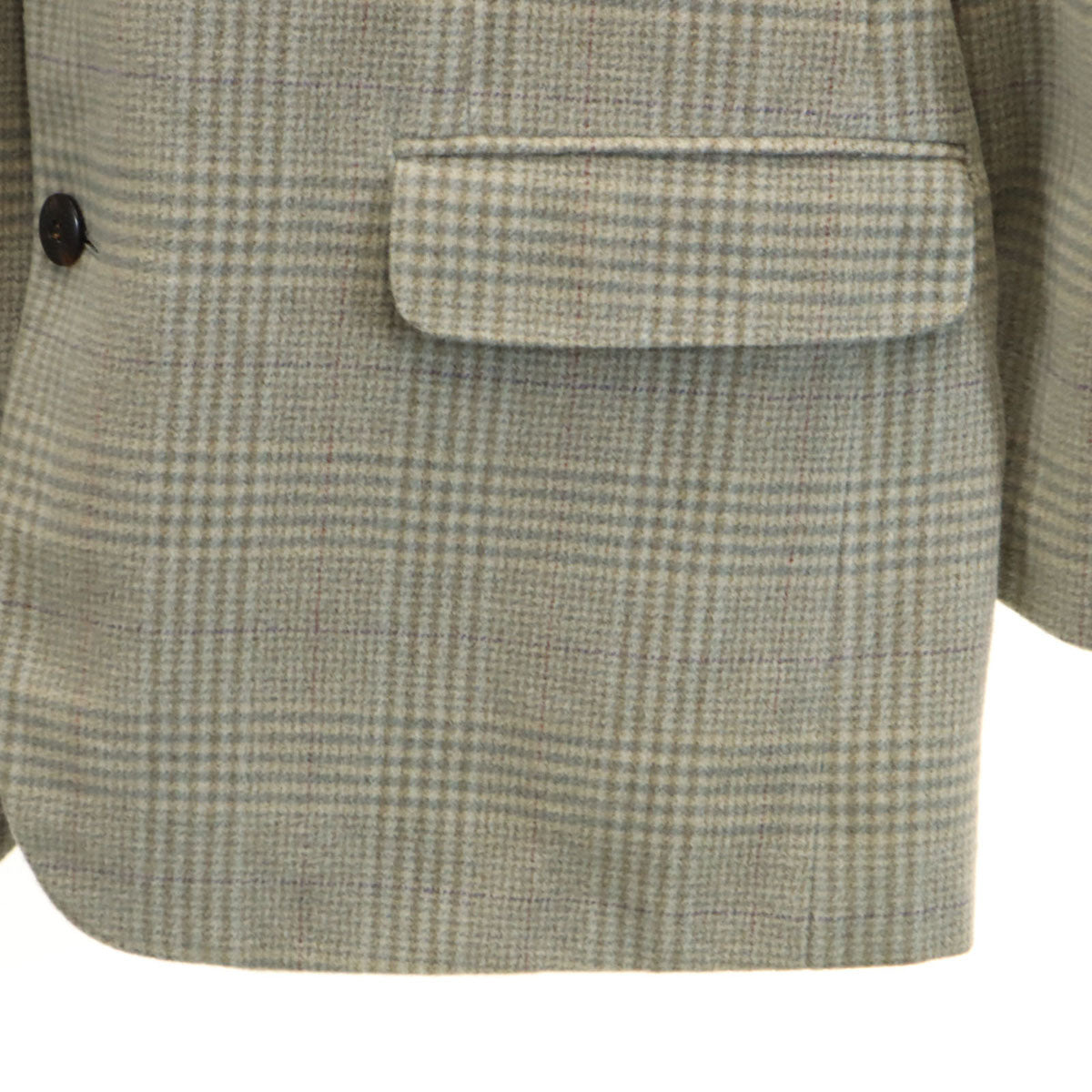 GIVENCHY ジバンシィ 90s カシミアブレンド オールド チェック柄 テーラードジャケット グレー メンズ