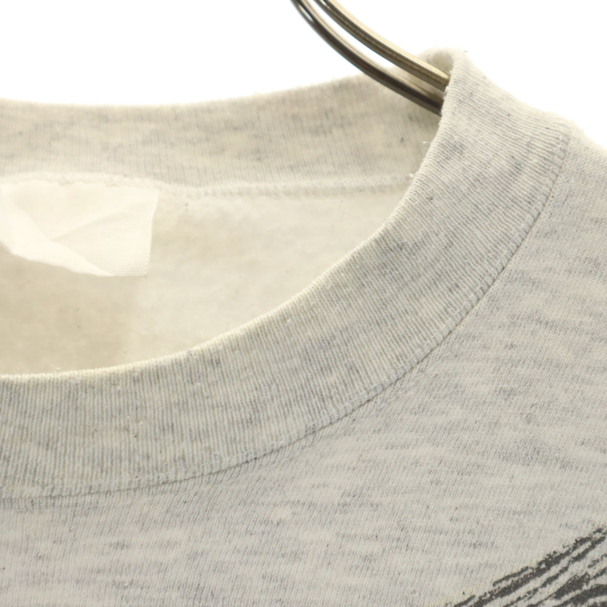 90s オールド 長袖 スウェット トレーナー グレー 裏起毛 フクロウ メンズ