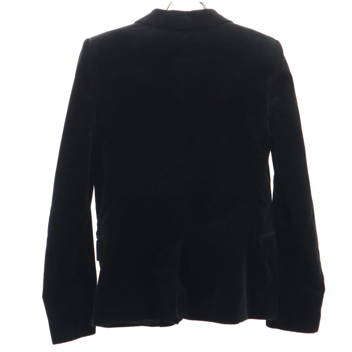 SAINT LAURENT サンローラン イタリア製 シルク テーラードジャケット F34 黒 レディース