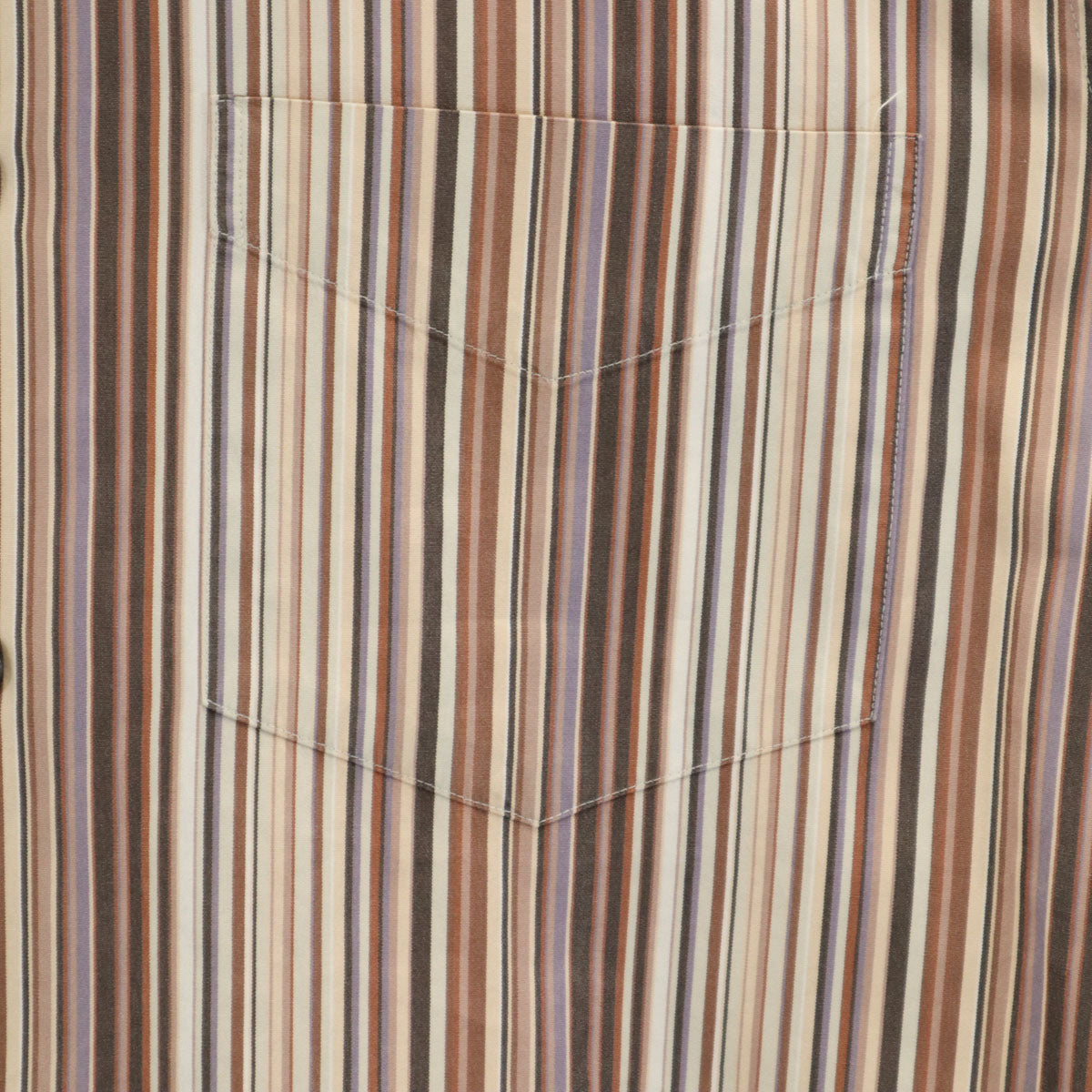 Paul Smith LONDON ポールスミスロンドン 日本製 ストライプ柄 長袖 シャツ M ブラウン系 メンズ