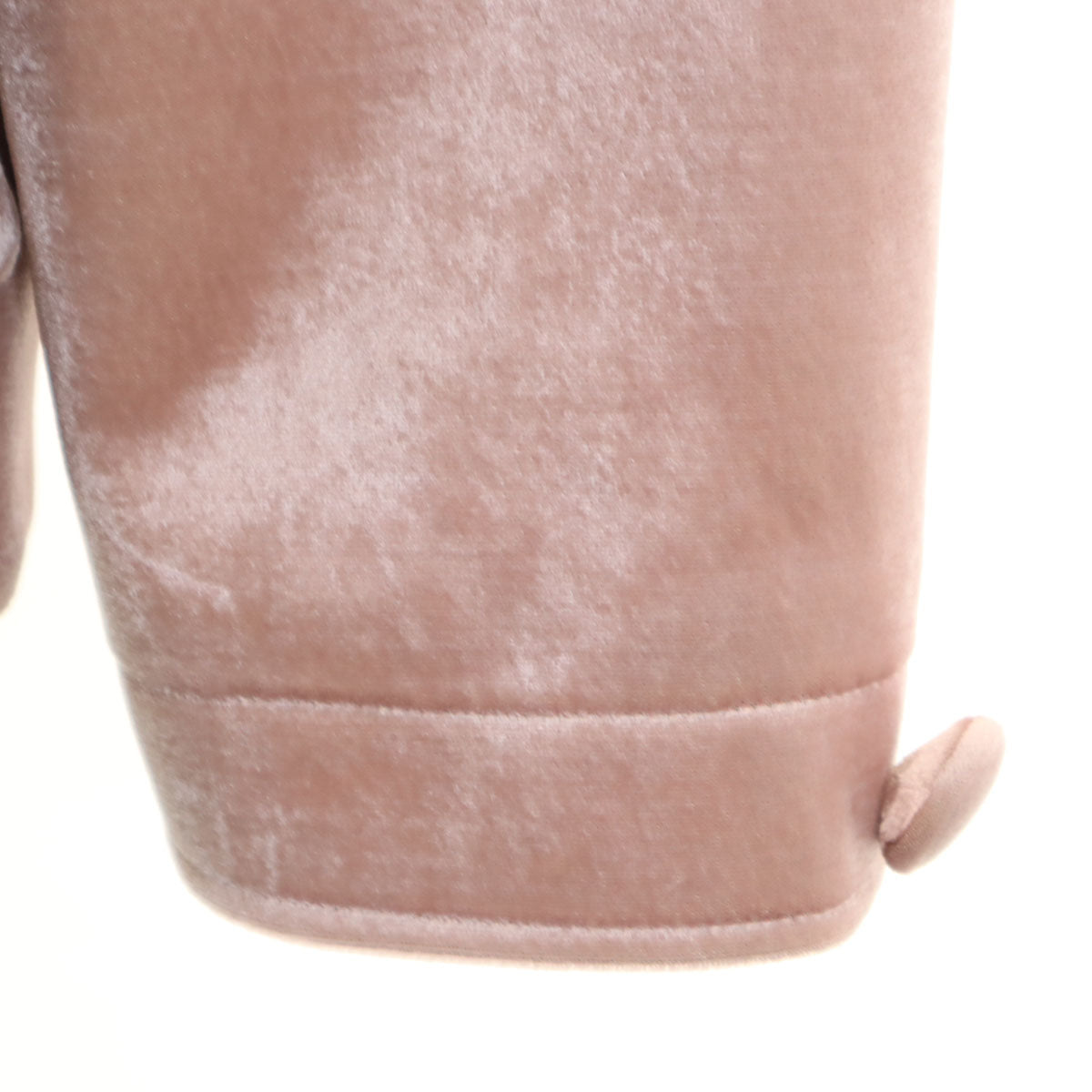 Rene ルネ 未使用 日本製 ベロア ノーカラージャケット 36 ピンク レディース