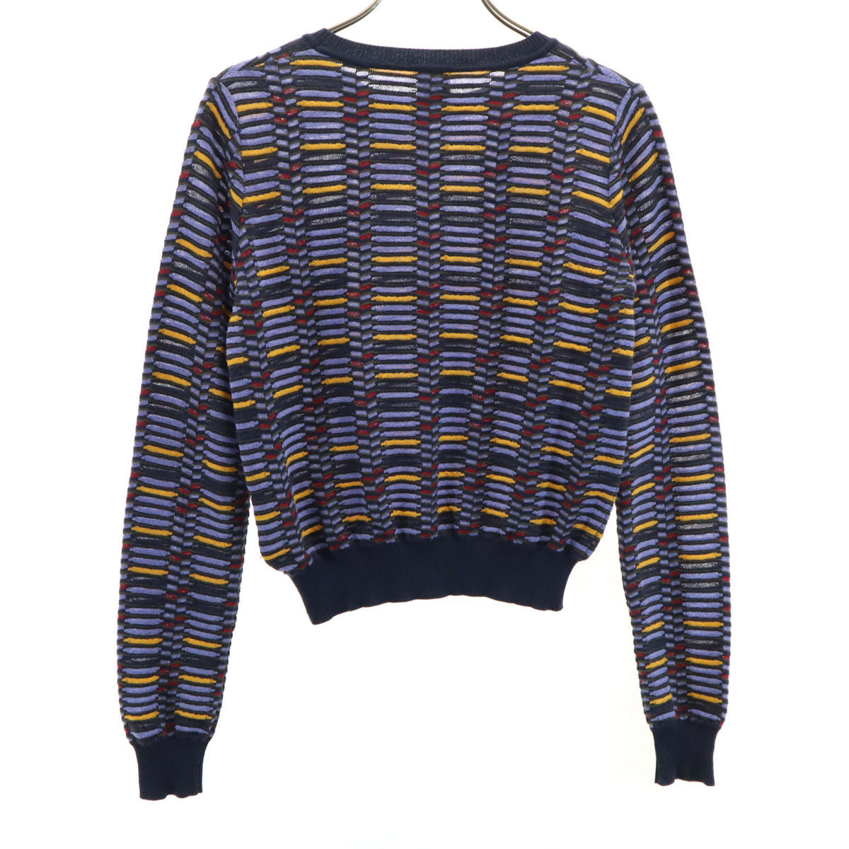 Missoni ミッソーニ 総柄 長袖 ニット 40 パープル セーター レディース