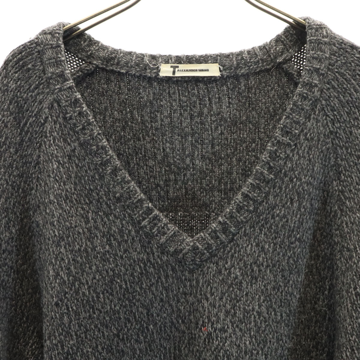 Alexander Wang アレキサンダーワン 長袖 Vネック セーター XS チャコールグレー ニット レディース