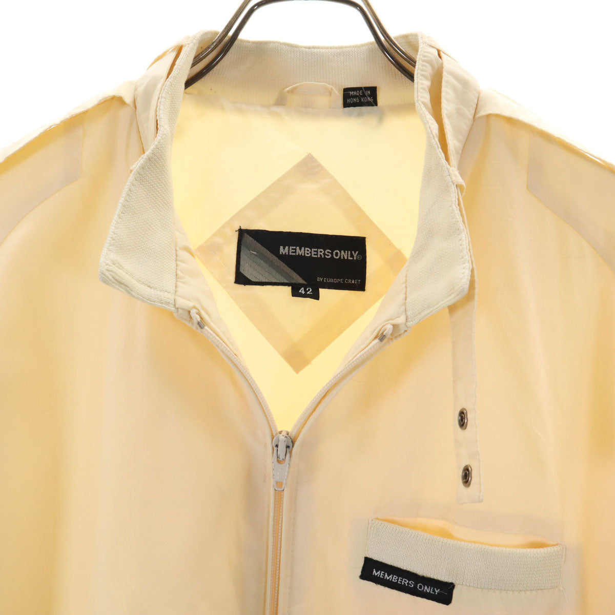MEMBERS ONLY メンバーズオンリー 90s オールド アイコニック レーサー ジャケット 42 クリーム メンズ