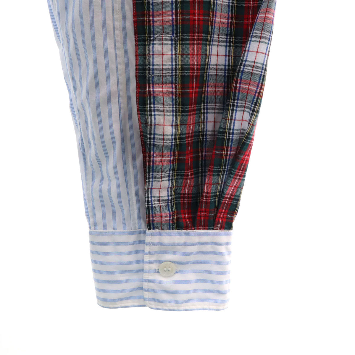 COMME des GARCONS HOMME DEUX コムデギャルソンオムドゥ 2015年 日本製 ストライプ柄 長袖 コットンシャツ M ホワイト メンズ