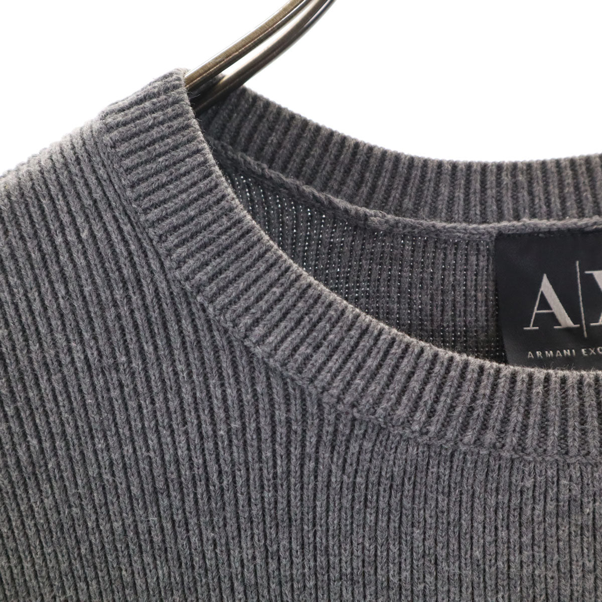 ARMANI EXCHANGE アルマーニエクスチェンジ 長袖 ニット S グレー セーター メンズ