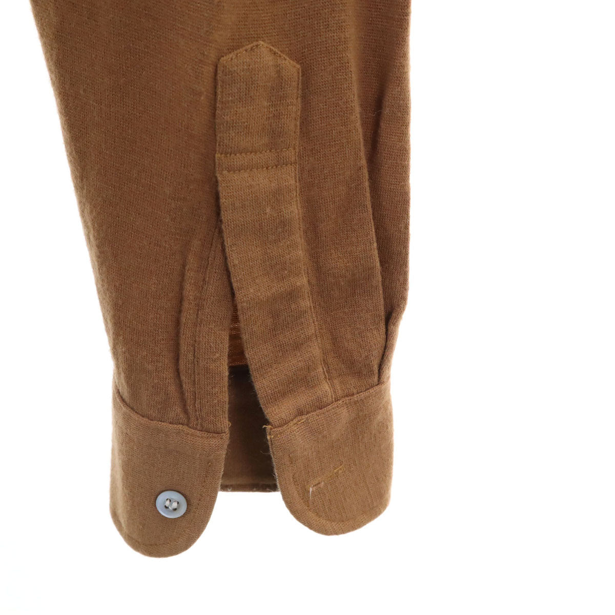 YVES SAINT LAURENT イヴサンローラン 90s オールド 長袖 ウールブレンド シャツ M キャメル メンズ