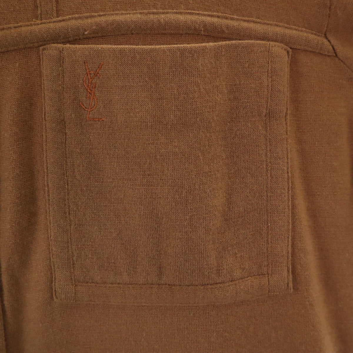 YVES SAINT LAURENT イヴサンローラン 90s オールド 長袖 ウールブレンド シャツ M キャメル メンズ