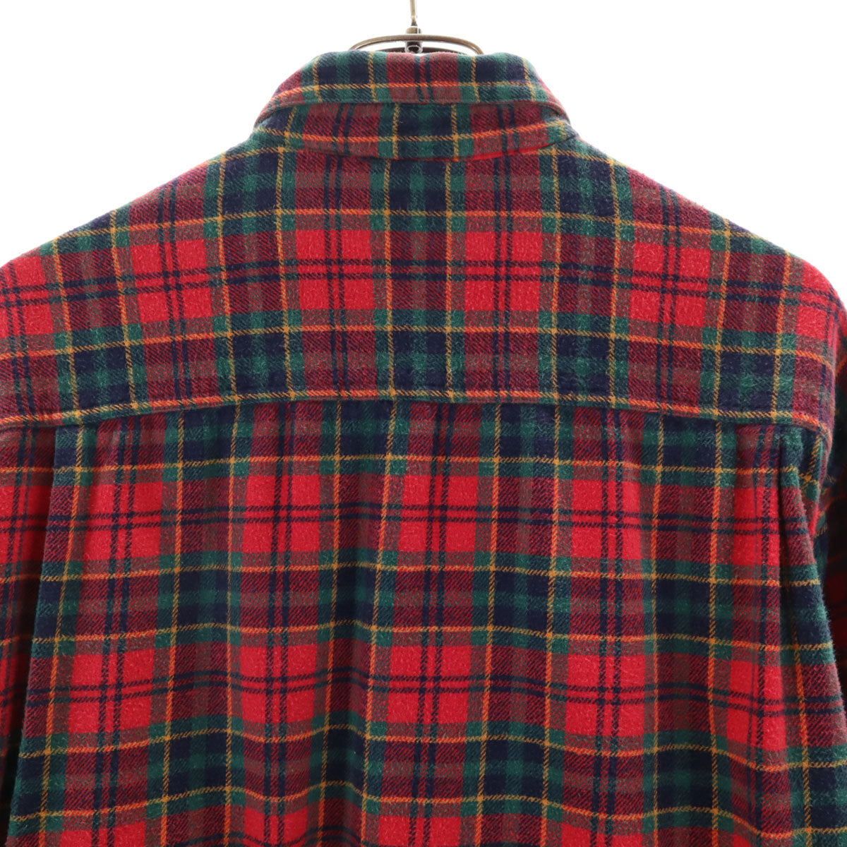 GAP ギャップ 90s オールド 長袖 チェックシャツ M レッド系 メンズ