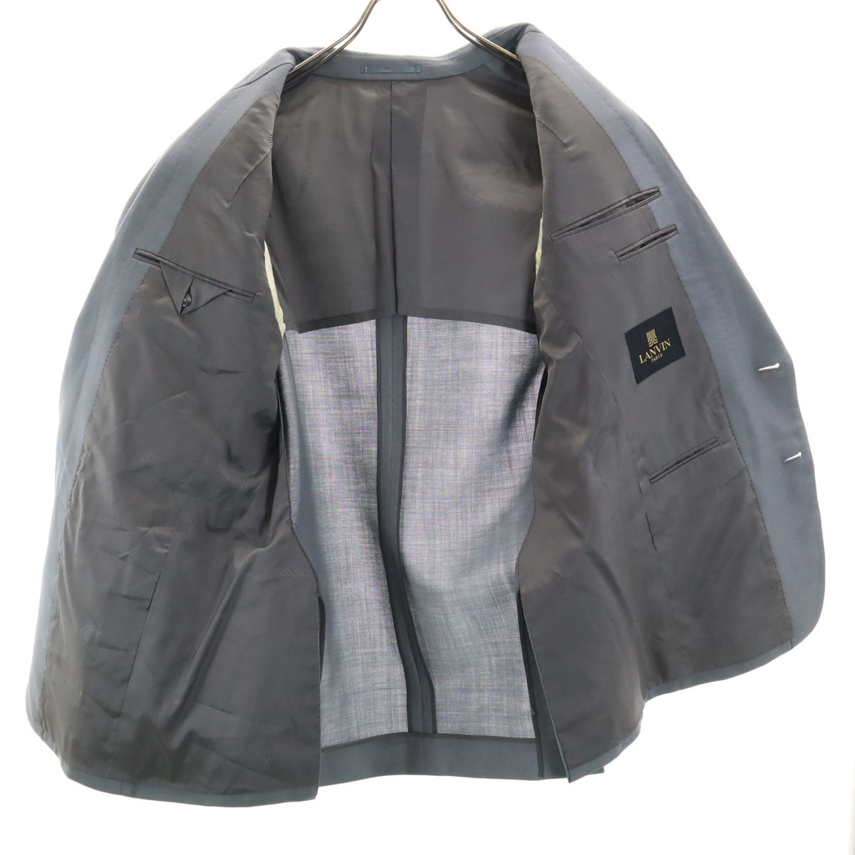 LANVIN ランバン 90s オールド スーツ 上下 セットアップ R46-44 グレー メンズ