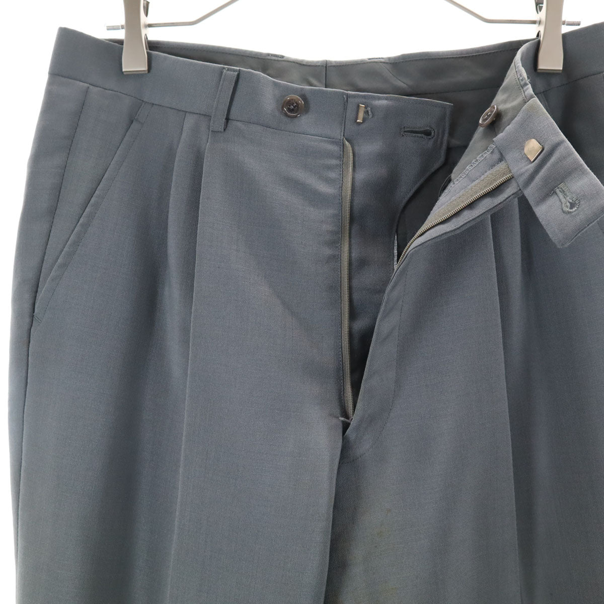 LANVIN ランバン 90s オールド スーツ 上下 セットアップ R46-44 グレー メンズ