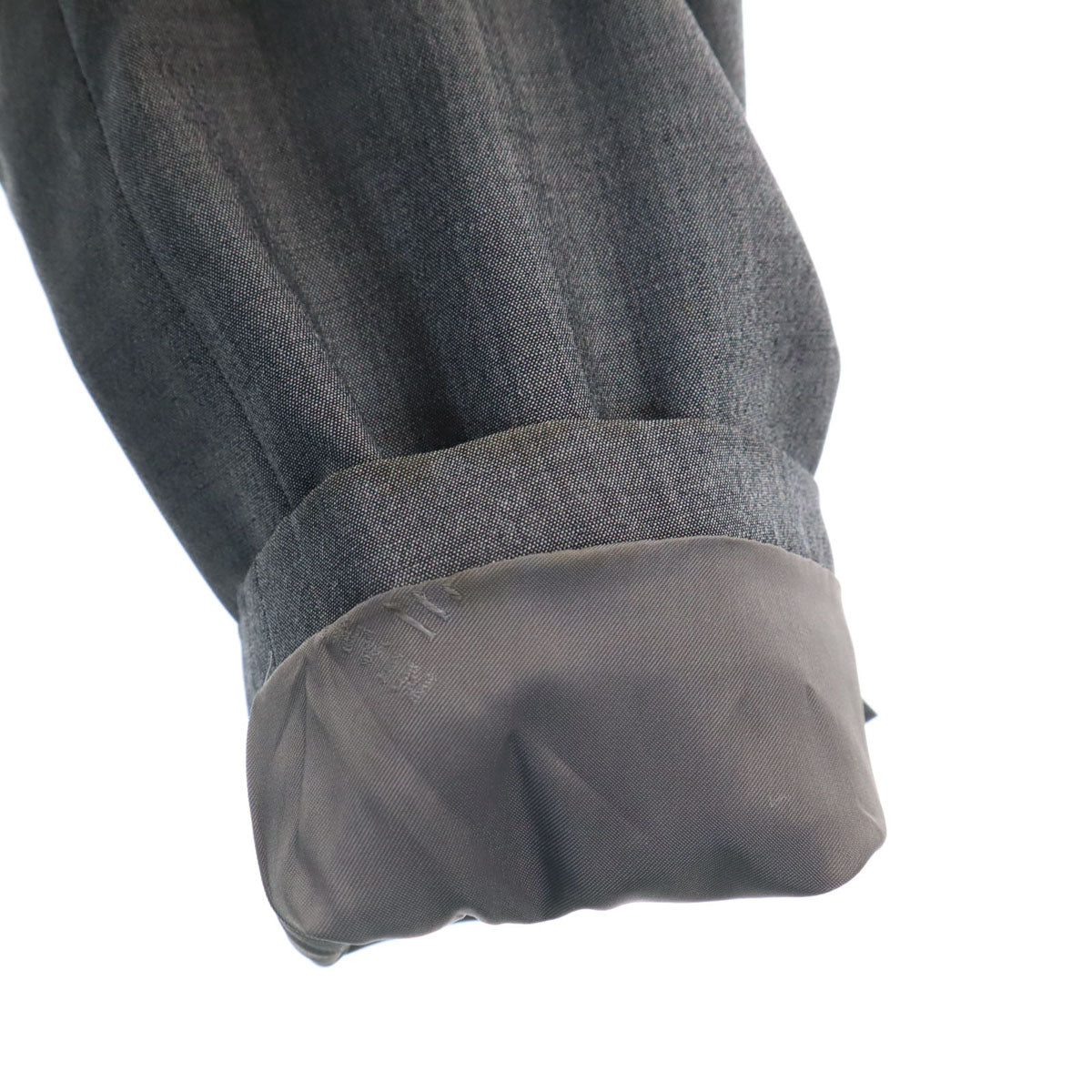 LANVIN ランバン 90s シルクブレンド オールド スーツ 上下 セットアップ M48-35 グレー メンズ