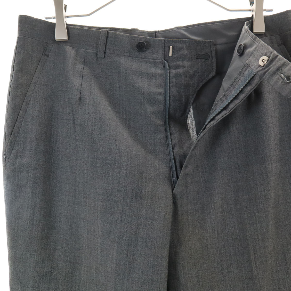 LANVIN ランバン 90s シルクブレンド オールド スーツ 上下 セットアップ M48-35 グレー メンズ