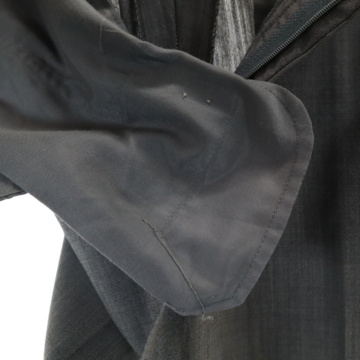 LANVIN ランバン 90s シルクブレンド オールド スーツ 上下 セットアップ M48-35 グレー メンズ