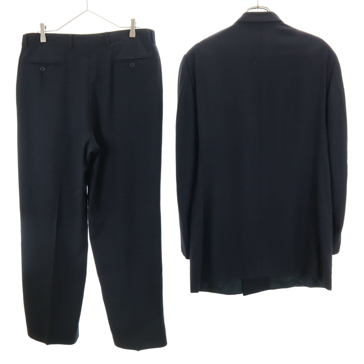 GIORGIO ARMANI LE COLLEZIONI ジョルジオアルマーニ コレツィオーニ 90s イタリア製 オールド スーツ 上下 セットアップ 41 ネイビー メンズ