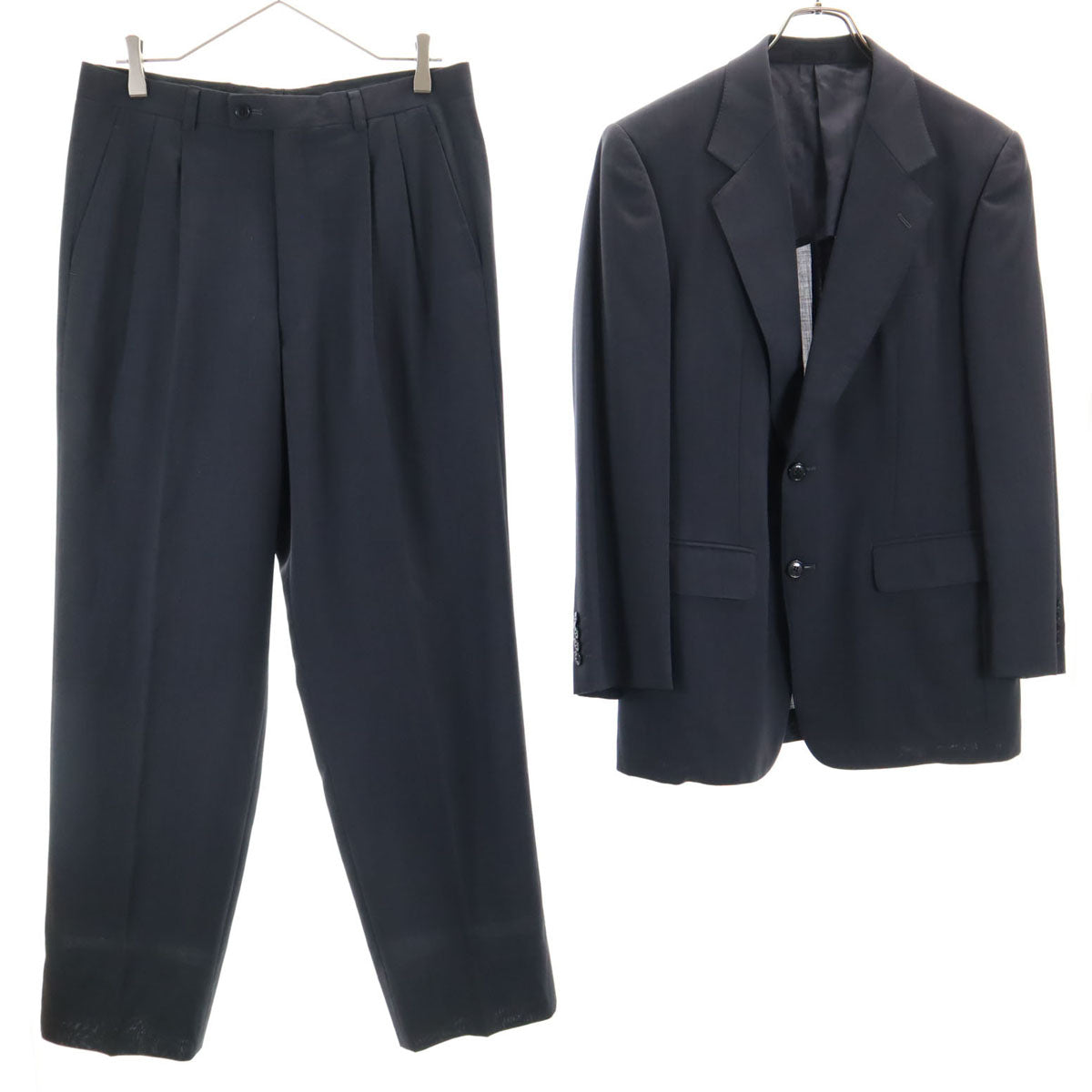 LANVIN CLASSIQUE ランバン クラシック 90s オールド スーツ 上下 セットアップ R46-44 グレー系 メンズ