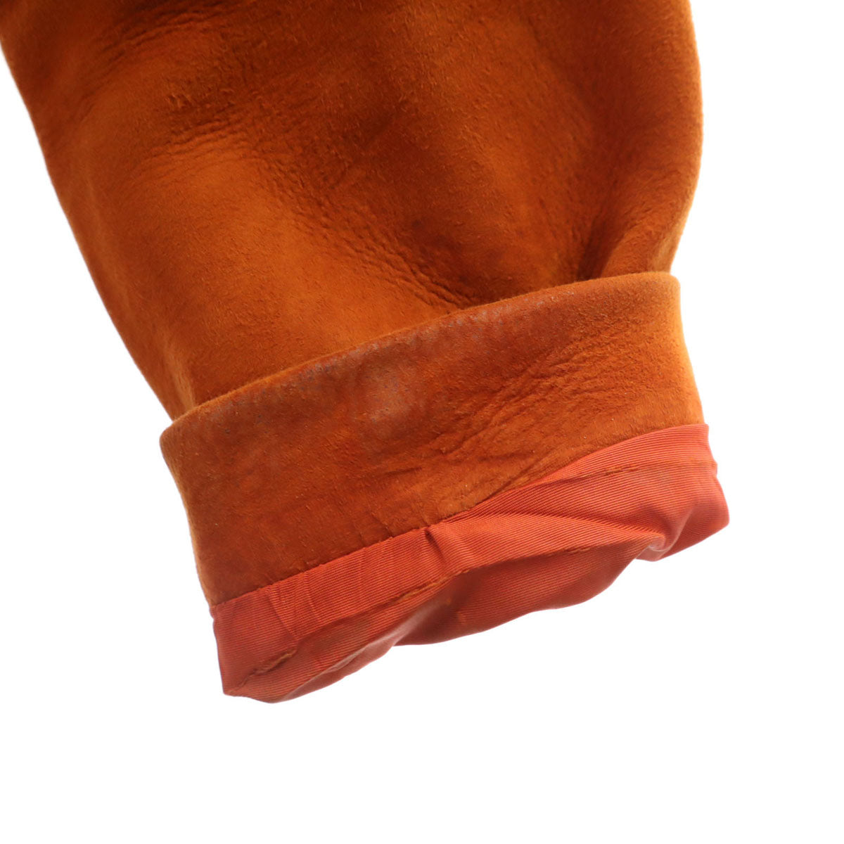 60s 70s ヴィンテージ TALONジップ スエードレザージャケット 18 オレンジ系 レディース