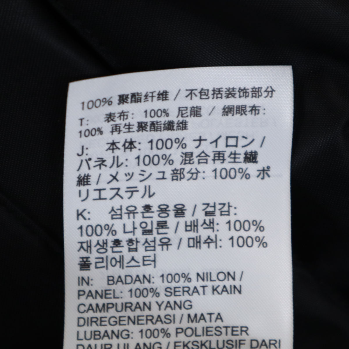 NIKE ナイキ 21AW sacai サカイ コラボ レイヤード ナイロンジャケット S ブラック メンズ