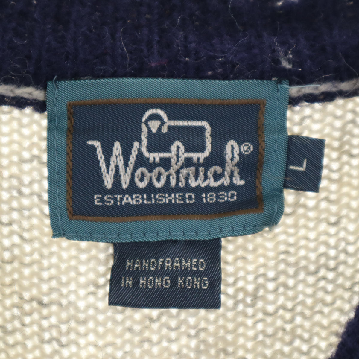 WOOLRICH ウールリッチ 80s 90s ウールブレンド オールド 長袖 ニット セーター L グレー系 メンズ
