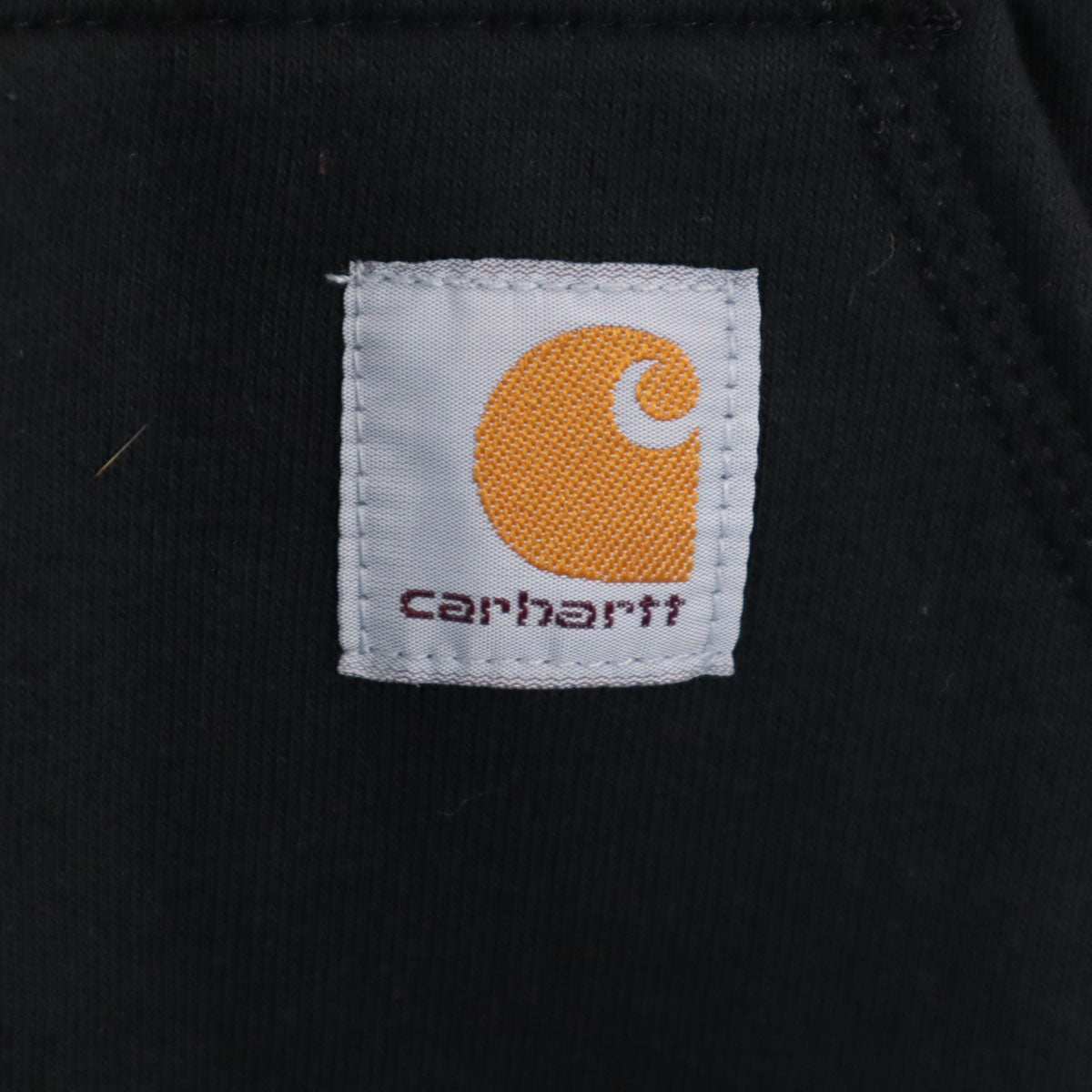 Carhartt カーハート 100617 バック企業モノ刺繍 長袖 ハーフジップ スウェットパーカー XL ブラック 裏起毛 メンズ