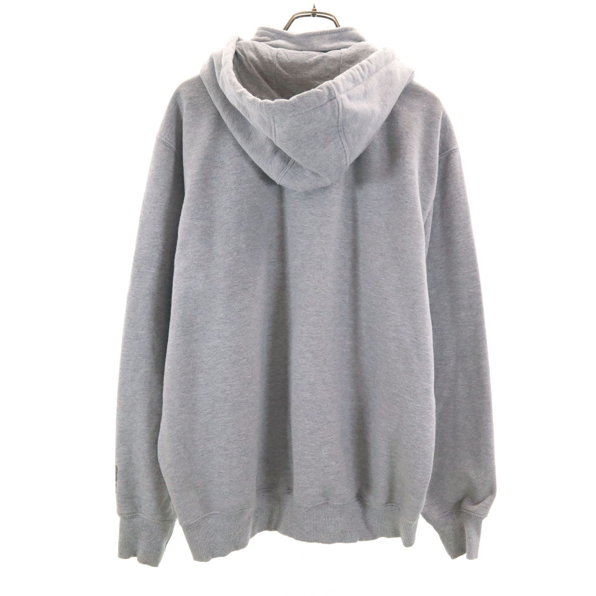 Carhartt カーハート 100617 企業モノ刺繍 長袖 ハーフジップ スウェットパーカー L グレー 裏起毛 メンズ