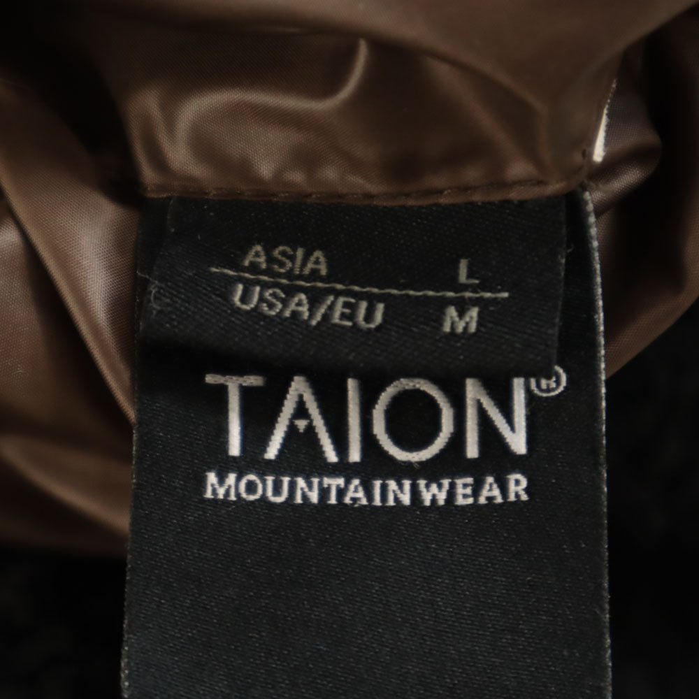 TAION タイオン リバーシブル キルティングジャケット L ブラウン ボア レディース