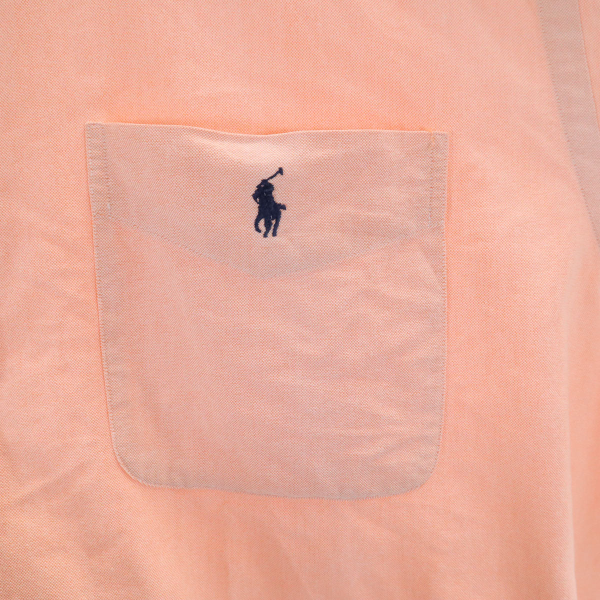 RALPH LAUREN ラルフローレン BIG SHIRT ビッグシャツ 長袖 オックスフォード ボタンダウンシャツ M サーモンピンク メンズ
