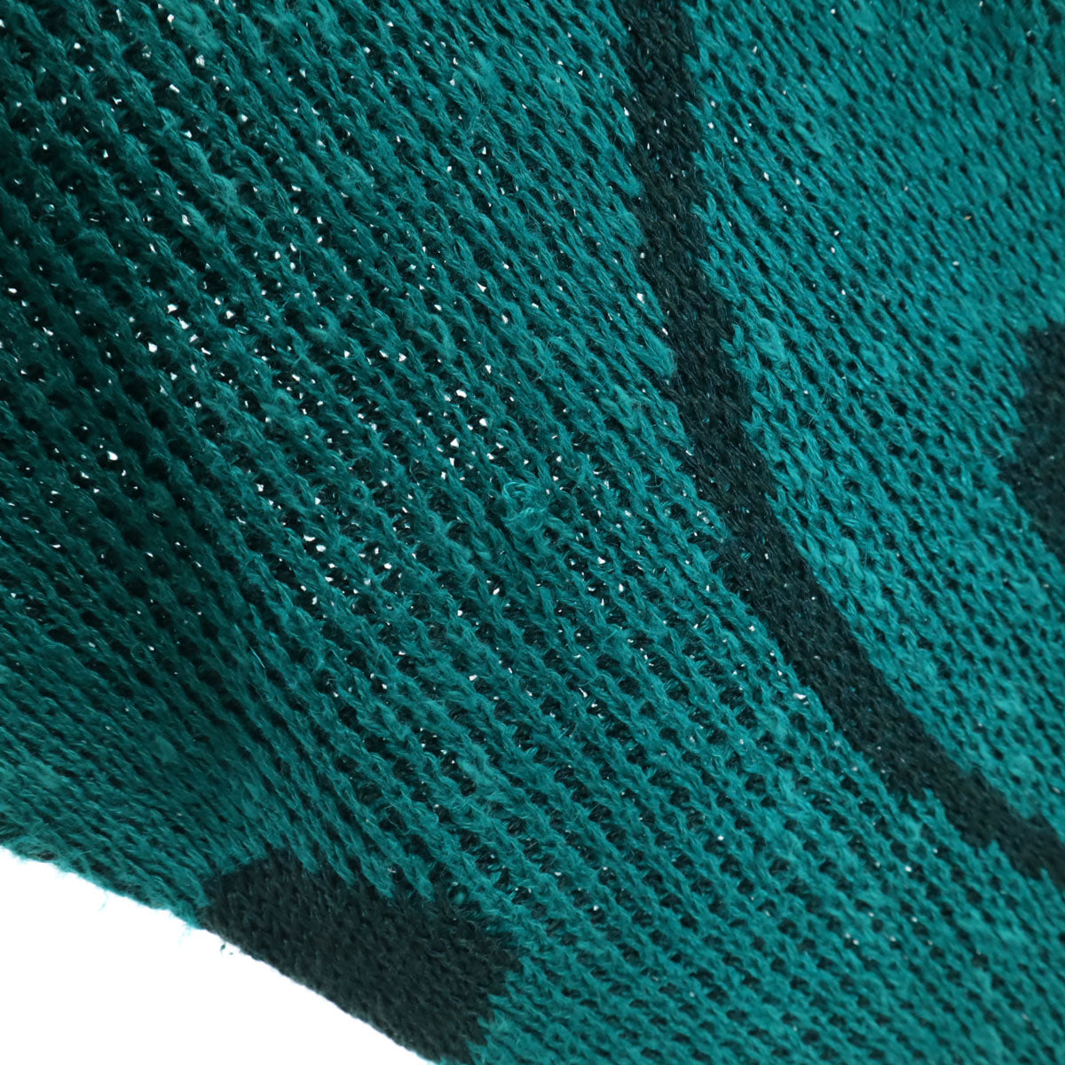 santa fe サンタフェ 90s オールド 総柄 長袖 ニット 40/3 エメラルドグリーン セーター メンズ