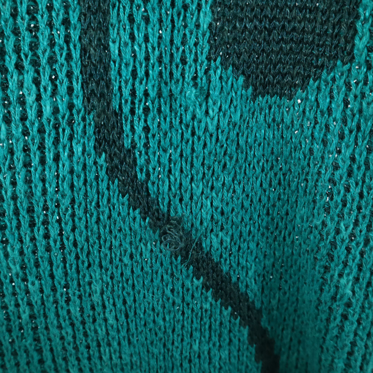 santa fe サンタフェ 90s オールド 総柄 長袖 ニット 40/3 エメラルドグリーン セーター メンズ