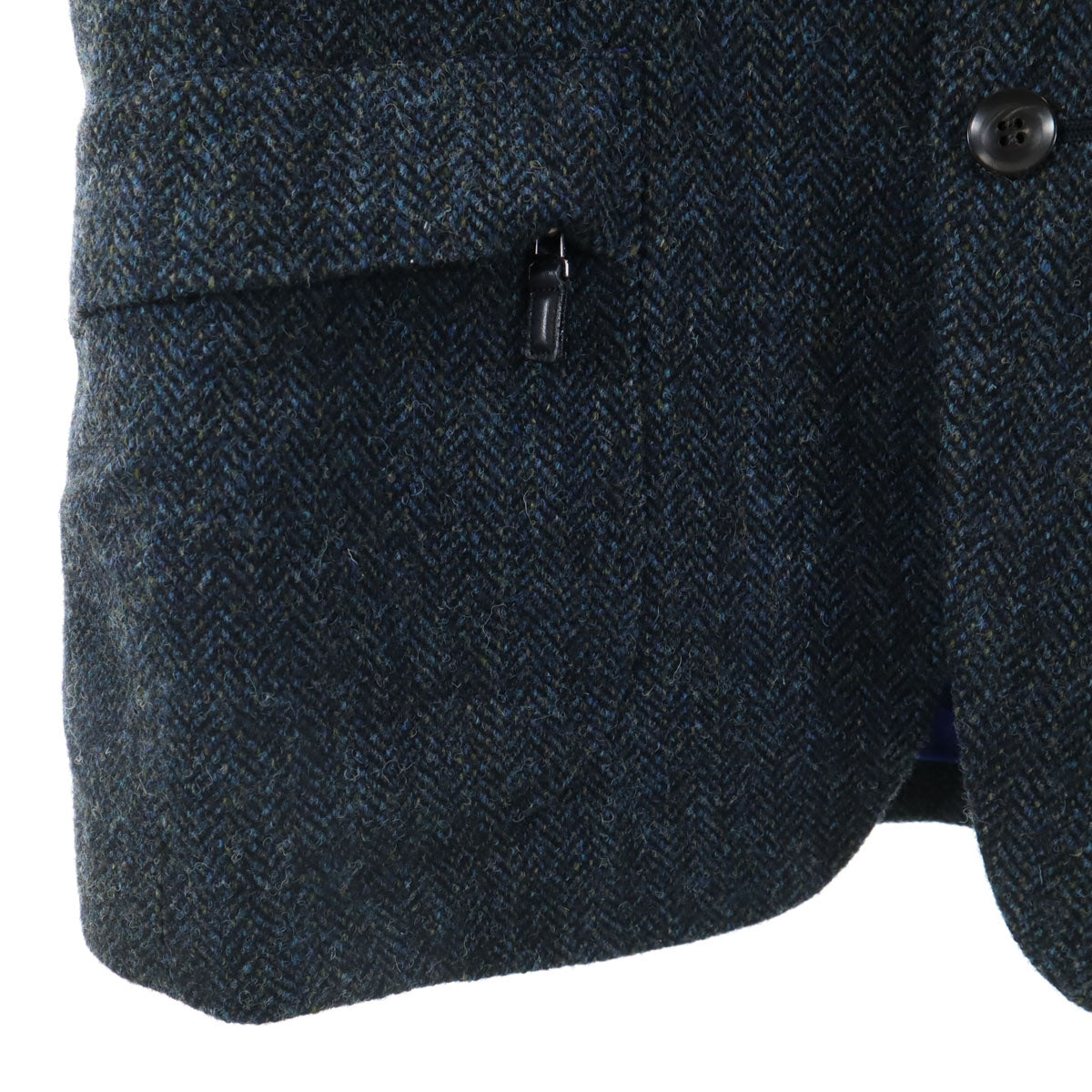 PEARLY GATES パーリーゲイツ 日本製 ヘリンボーン ハリスツイード生地 テーラードジャケット 5 ネイビー Harris Tweed メンズ