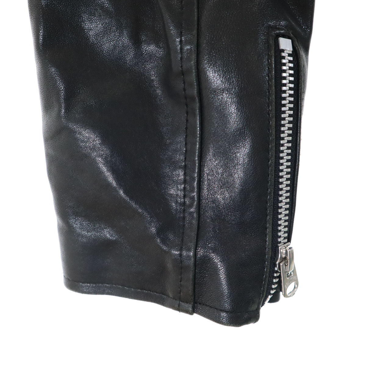 beautiful people for UNITED ARROWS ビューティフルピープルフォーユナイテッドアローズ 羊革レザー ダブルライダースジャケット 150 ブラック キッズ