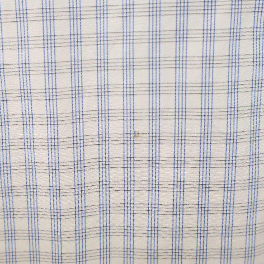 エルメス フランス製 チェック柄 長袖 ボタンダウンシャツ 42 ホワイト 他 HERMES メンズ